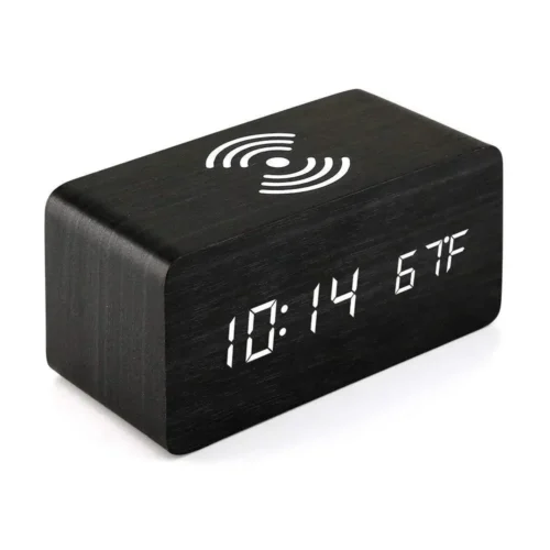 Orë Tavoline LED TJ-6006 me Wireless Charging dhe Alarm