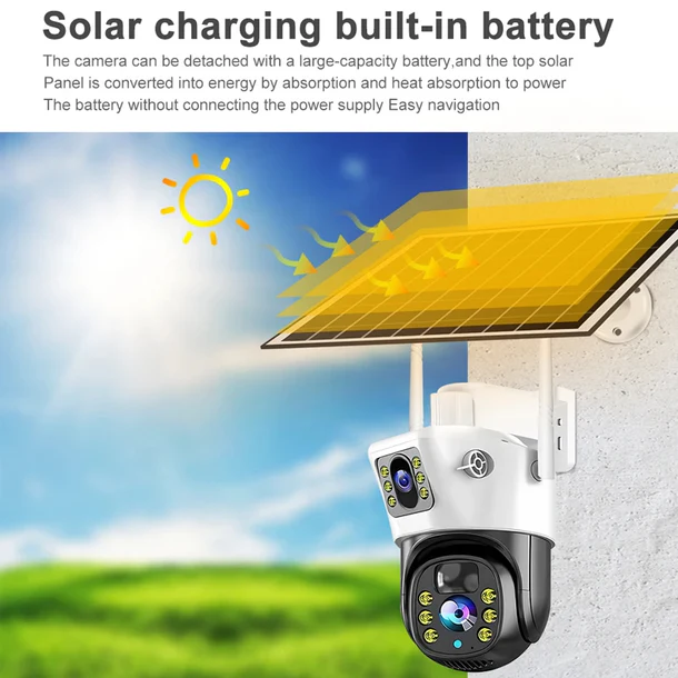 Kamerë Sigurie Solare 4G VCS09-G 6MP me Dy Lente (V380 Pro) - Figura 3