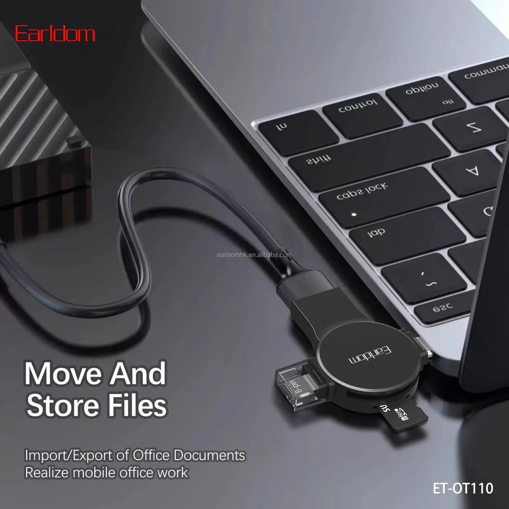 Adapter OTG Earldom 5-në-1 me USB-C dhe Lightning - Figura 3
