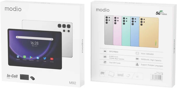 Tablet Modio M92, 16GB RAM / 1TB, Dual-SIM, 11" - Figura 2
