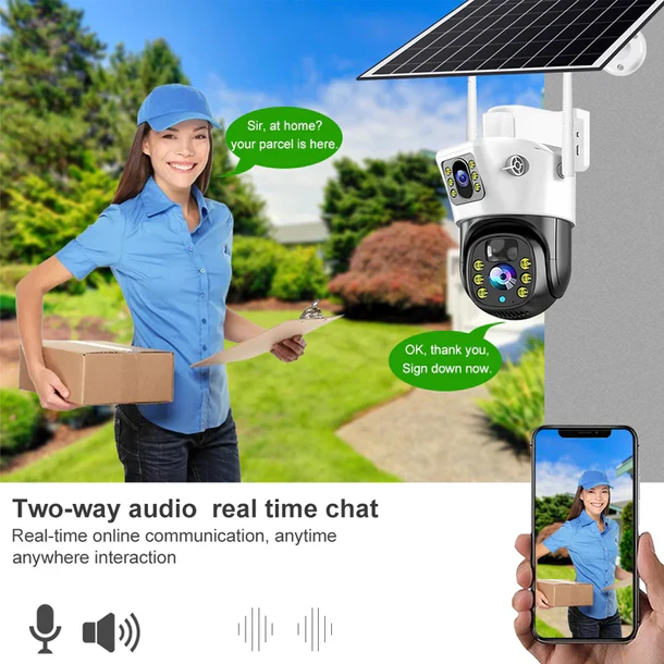 Kamerë Sigurie Solare 4G VCS09-G 6MP me Dy Lente (V380 Pro) - Figura 5