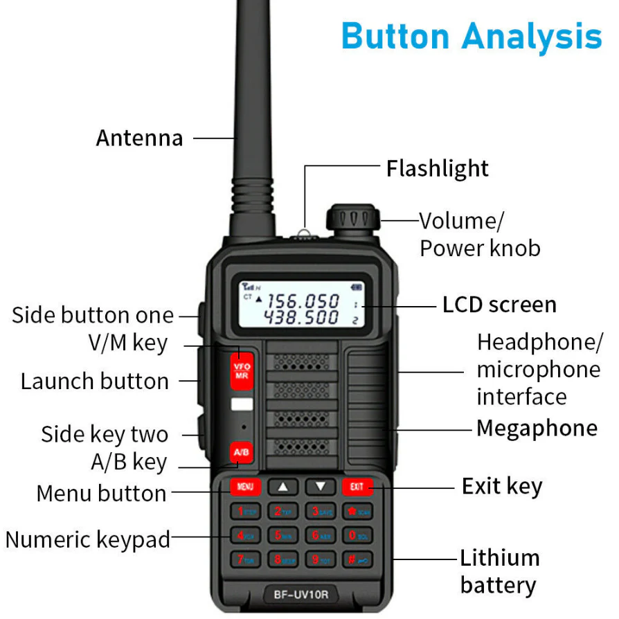 Radiokomunikues Baofeng UV-10R VHF/UHF - Figura 3