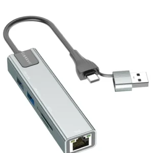 Earldom HUB24 USB-A + USB-C HUB, 4 Porta