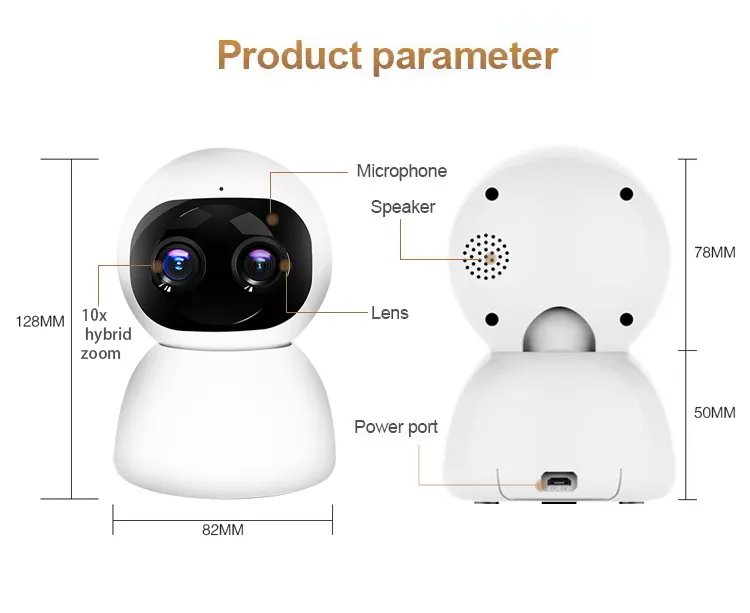 Kamerë e brendshme WiFi me dy lente, CareCam Pro - Figura 3