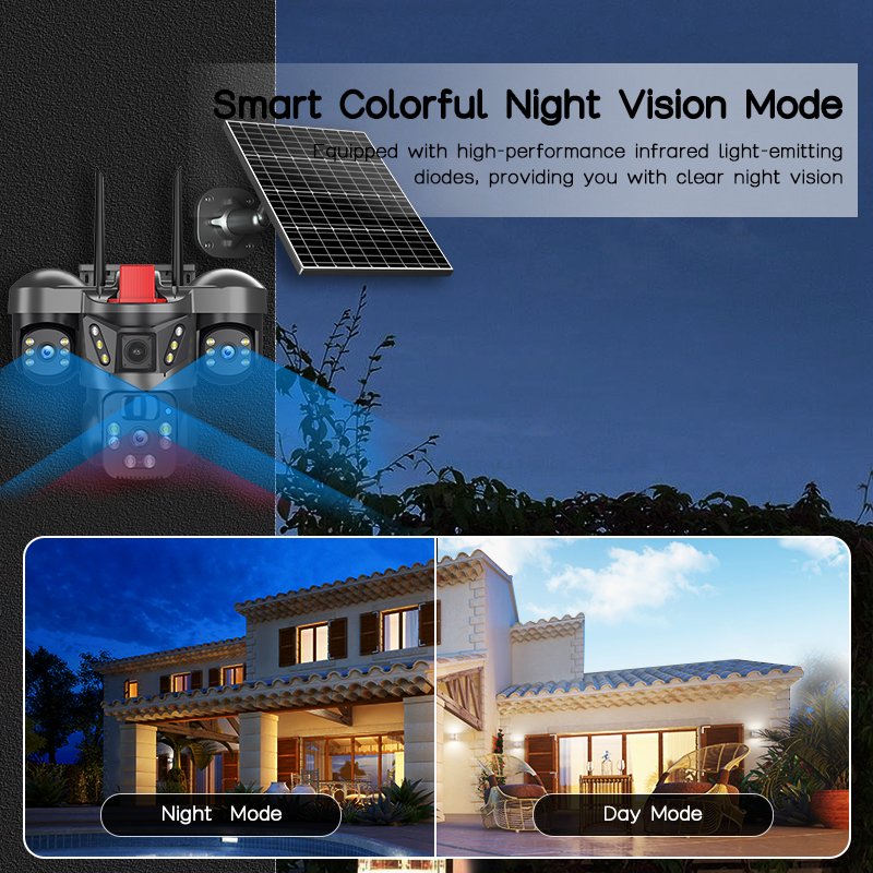Kamera sigurie 4G Solar PTZ 4 Lens V380 pro - Figura 6