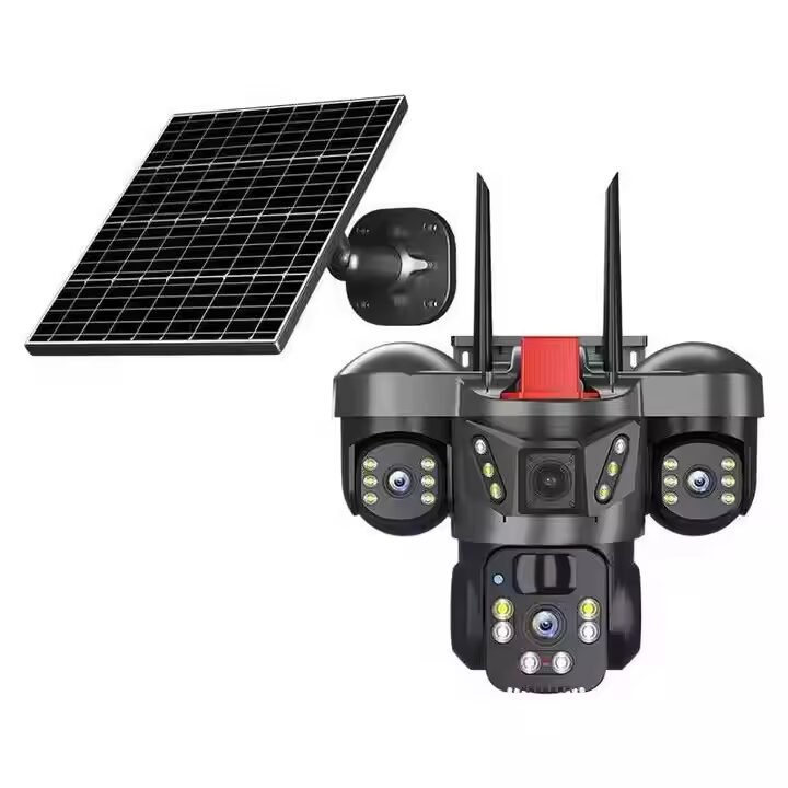 Kamera sigurie 4G Solar PTZ 4 Lens V380 pro