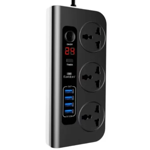 Kabëll Vazhdues EARLDOM SC02 Multifunctional Socket me USB