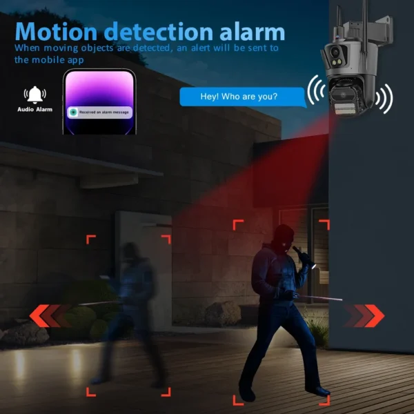 Kamerë Sigurie WiFi iCSee 8MP me 3 Lente - Figura 2