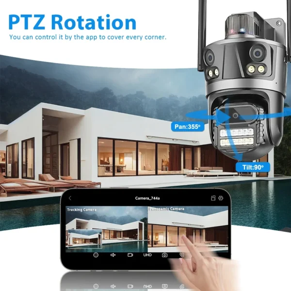 Kamerë Sigurie WiFi iCSee 8MP me 3 Lente - Figura 3