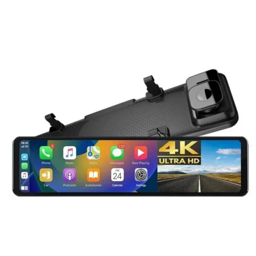 Kamerë për veturë Dashcam 12” 4K, CarPlay & AndroidAuto