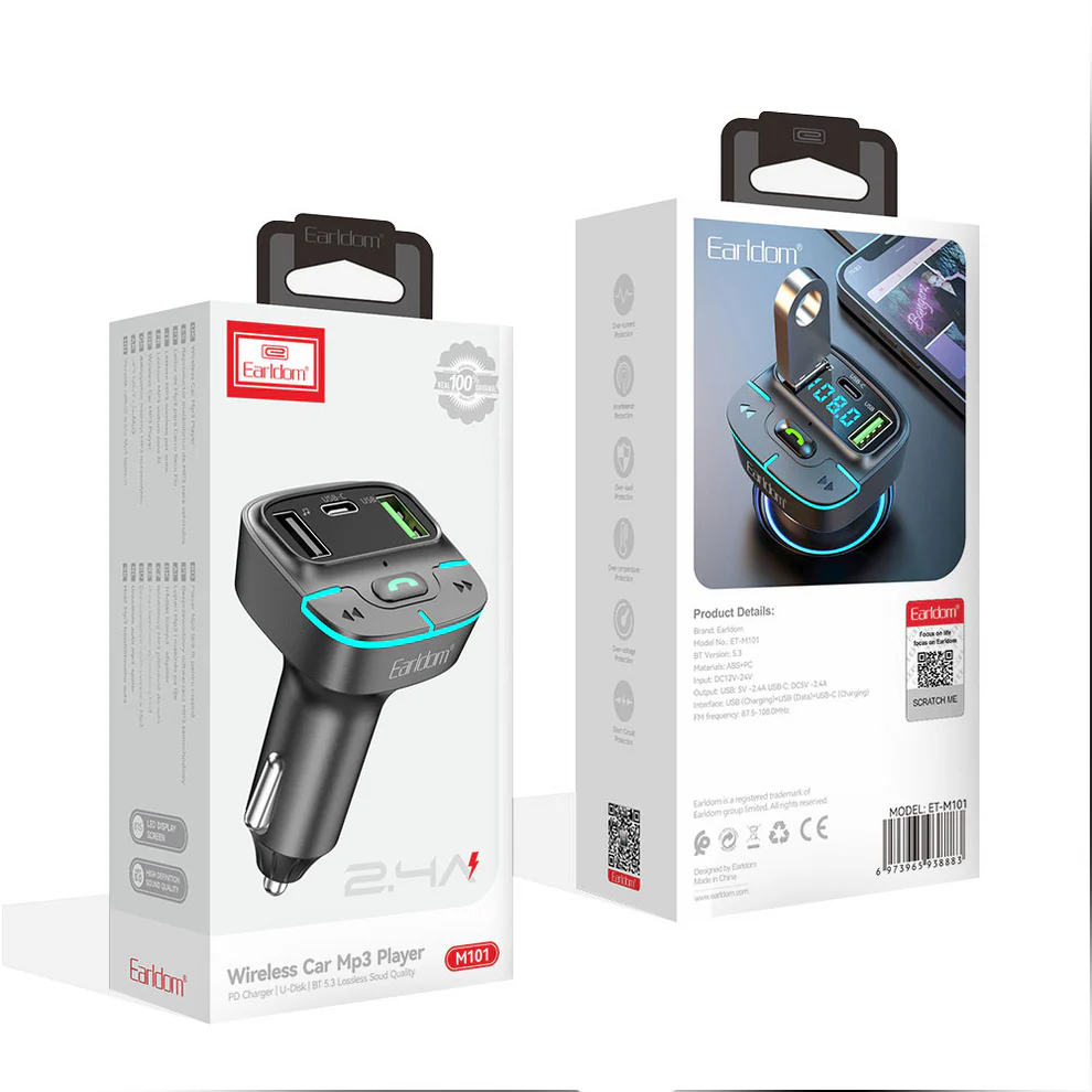 Transmetues Bluetooth FM për Makinë Earldom M101 - Figura 3