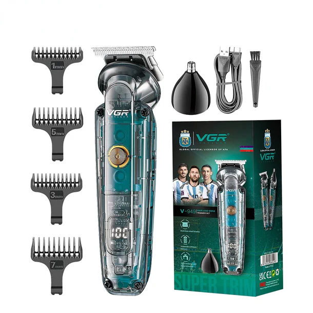 VGR V-949 DualShave Pro – Makinë Rroje 2n1 për Mjekër, Flokë dhe Konturim - Figura 2