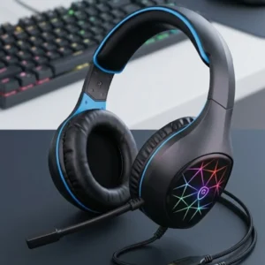 Kufje Gaming Wireless RGB me Mikrofon dhe Super Bass