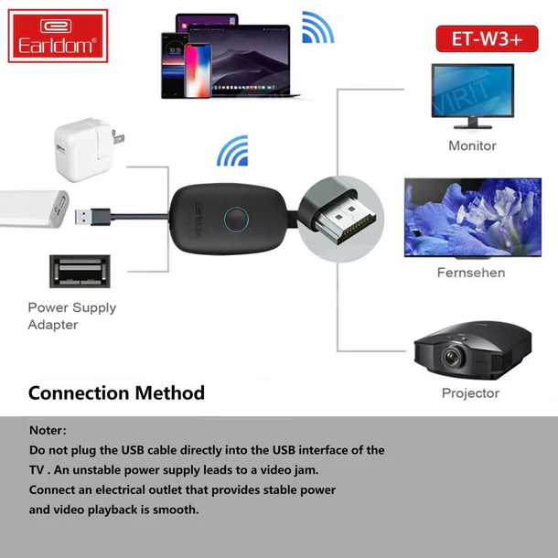 Adapter TV Cast Full HD Earldom W3+ - Figura 4
