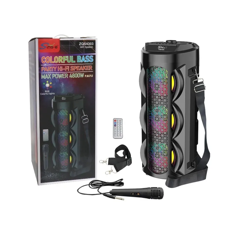 Sing-e ZQS4303 – Altoparlant Portativ Bluetooth 20W me Bass të Thellë