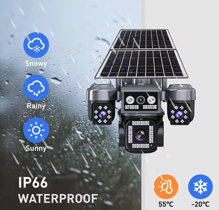 Kamerë solare 4G me 4 lente dhe 2 panele - Figura 2