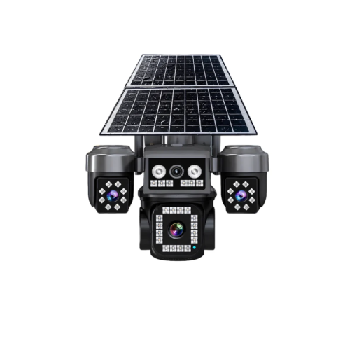 Kamerë Solare 4G me 4 Pamje, 4 Lente dhe Dy Panele Solare