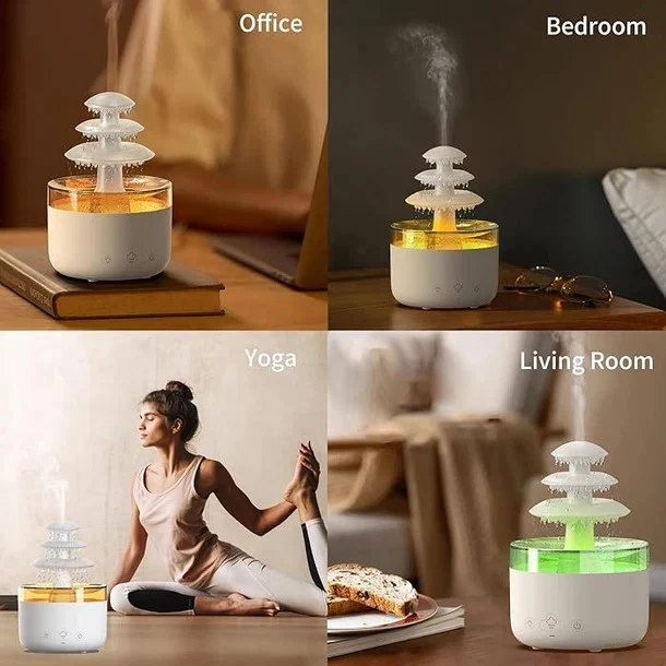 Aromatizues Cloud Rain me Humidifikues dhe Ndriçim LED - Figura 2