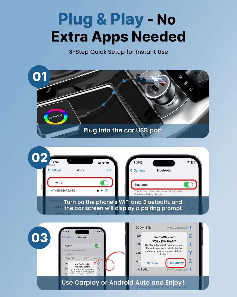 Android TV Box AI me Wireless CarPlay dhe Android Auto - Figura 6