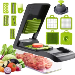 Prerëse Multifunksionale për Kuzhinë 12 në 1 – Veggie Chopper me Tehe Inox