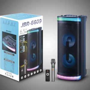 JBR-6609 PartyBass – Zmadhues Zëri 40W me Dy Woofer, RGB dhe Mikrofon