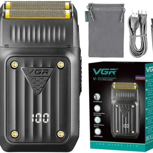 Makinë rruajtjeje VGR V-363 me dy fletë dhe USB-C