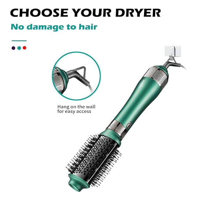 VGR V-493 Hair Dryer Brush 4-in-1 – Hot Air Brush për Tharje, Drejtim, Kaçurrela & Volum me Veshje Keramike