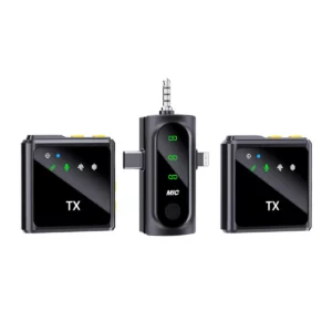 Mikrofon Wireless F19 me 2 Mikrofona dhe Marrës 3 në 1