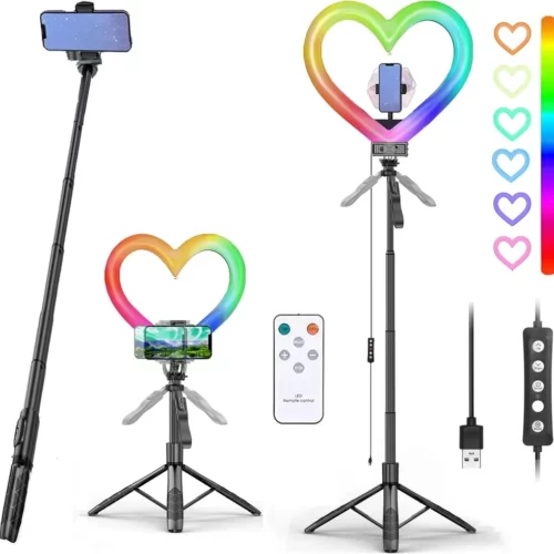 Dritë Ring Light RGB LED JM26-10 me Tripod dhe Mbajtëse Telefoni