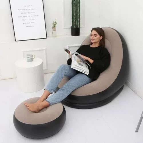 Divan Fryrës Bean Bag me Mbështetëse për Këmbët